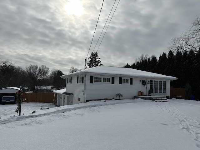 view of front of home