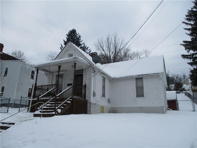 view of front of home with a porch