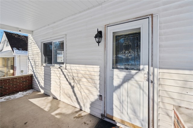 view of doorway to property