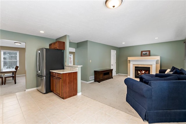 view of carpeted living room