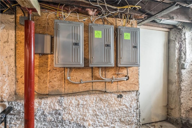 utility room featuring electric panel