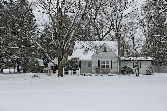 view of snowy exterior