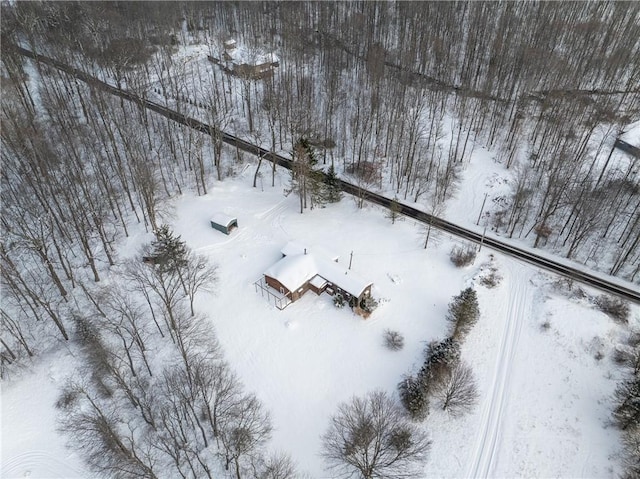 view of snowy aerial view