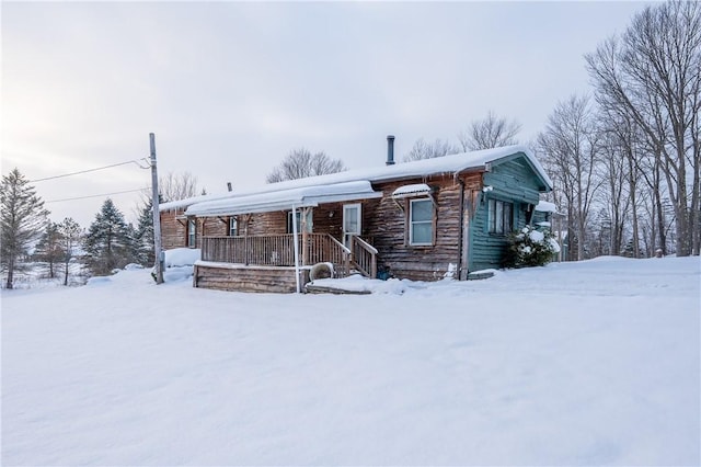 view of front of house featuring covered porch