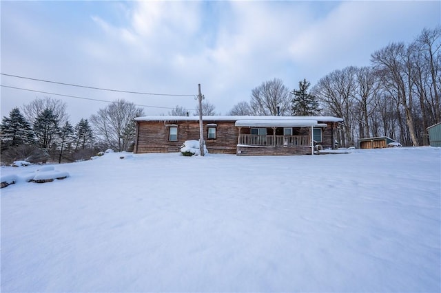 view of front of home featuring a porch