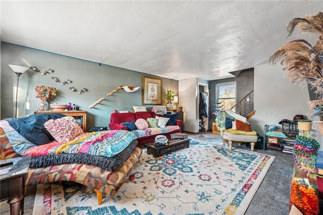 view of carpeted living room