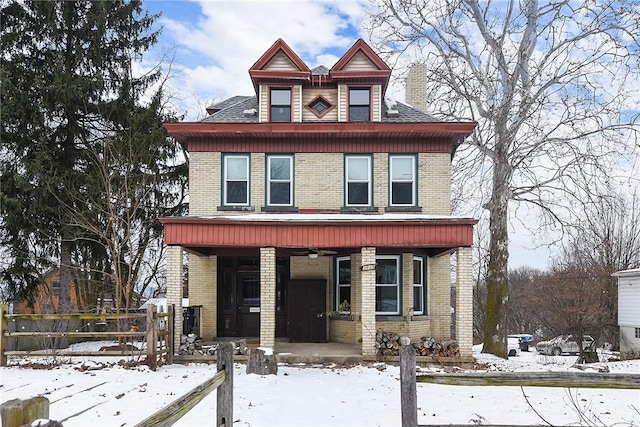 view of front facade featuring a porch