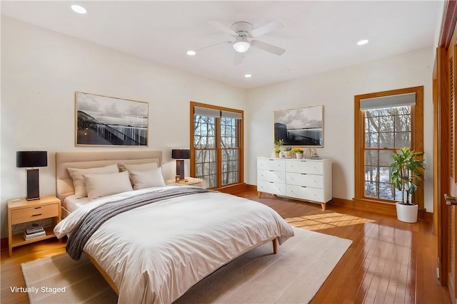 145 Cedar Rdg, Center Twp But, PA 16001 - bedroom featuring multiple windows, wood finished floors, recessed lighting, and baseboards