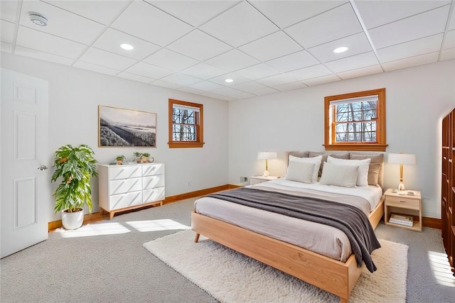 145 Cedar Rdg, Center Twp But, PA 16001 - carpeted bedroom with baseboards, recessed lighting, and a paneled ceiling