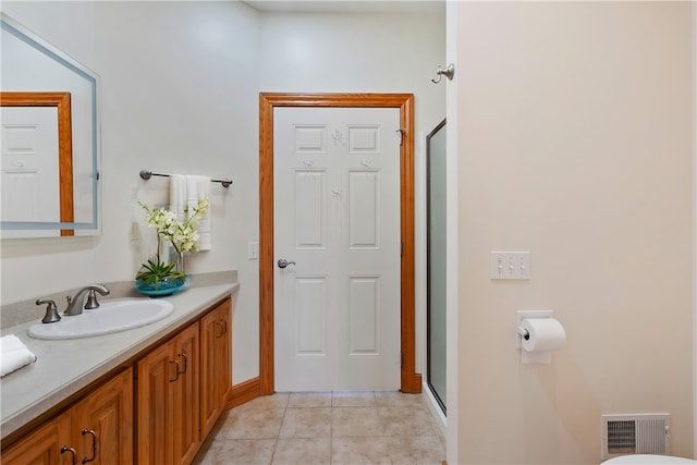 145 Cedar Rdg, Center Twp But, PA 16001 - bathroom featuring vanity, a stall shower, tile patterned flooring, and baseboards