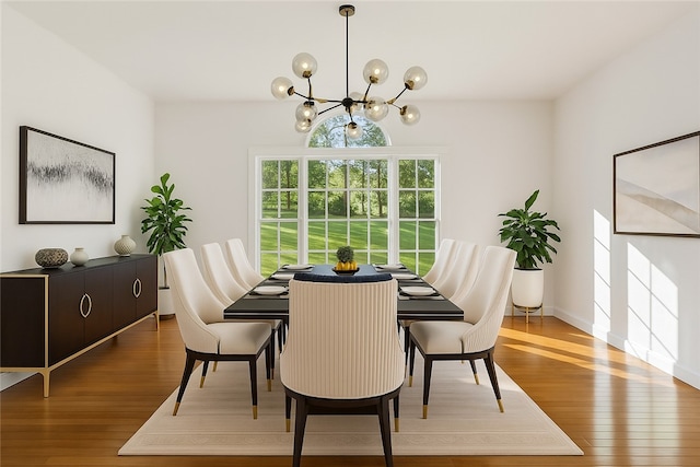 145 Cedar Rdg, Center Twp, PA 16001 - dining room featuring wood finished floors and a chandelier