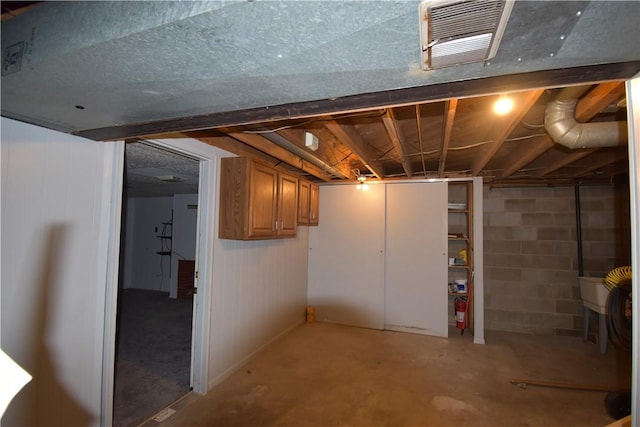 view of basement