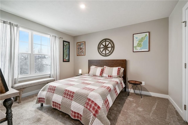 bedroom with carpet flooring