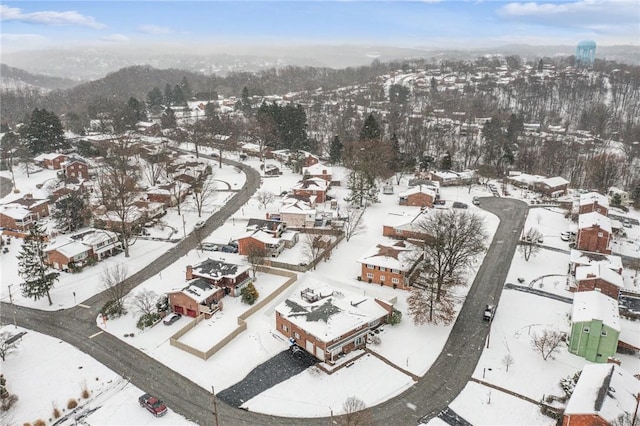 view of snowy aerial view