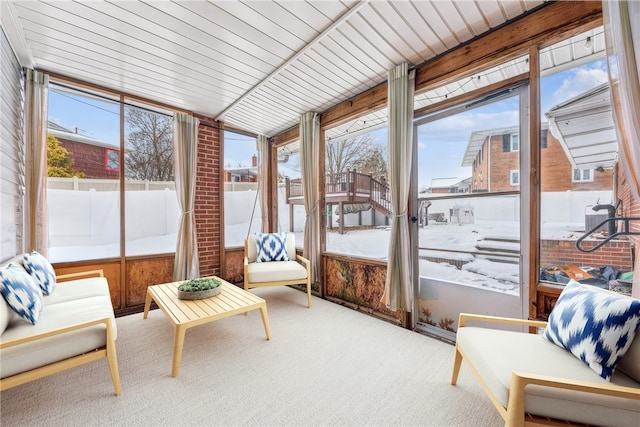 view of sunroom