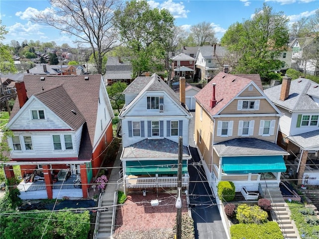 drone / aerial view featuring a residential view