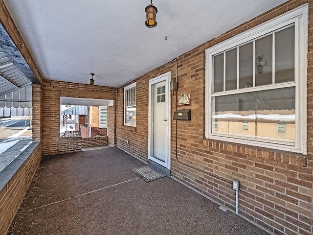 view of patio with a porch