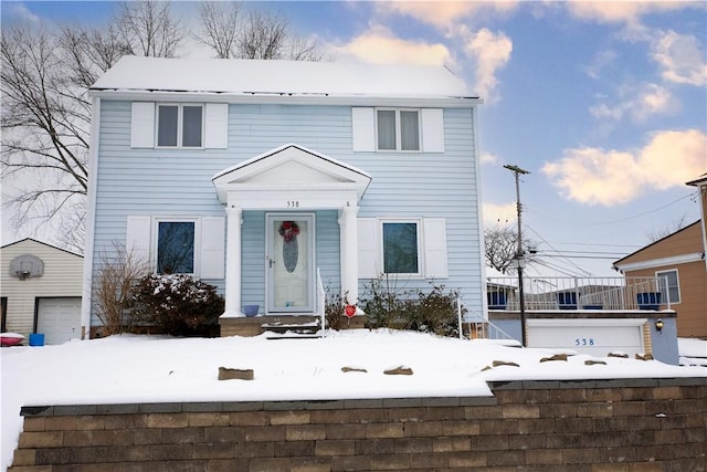 view of front of house featuring a garage