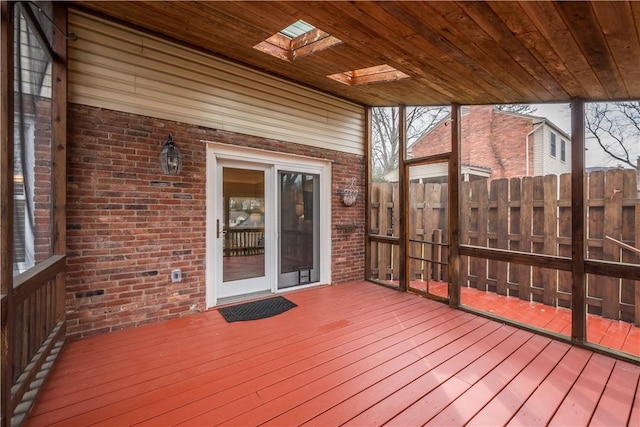 wooden deck with fence