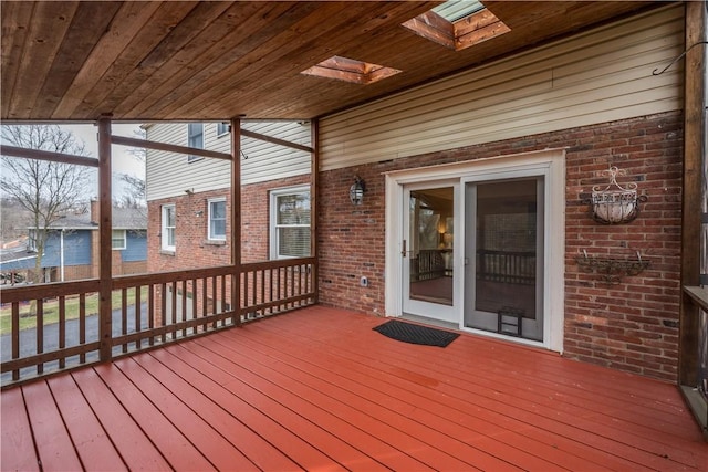 view of wooden terrace