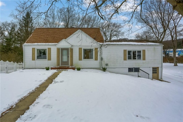 view of front of home