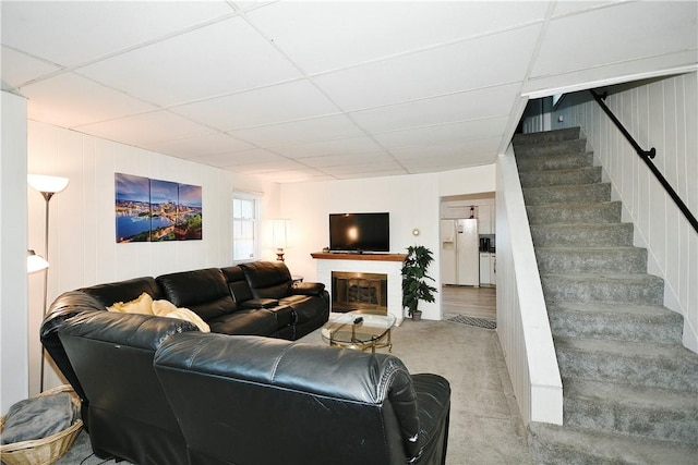 view of carpeted living room