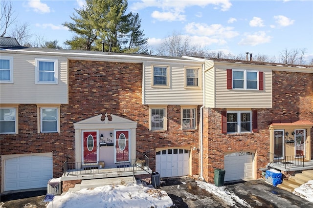 view of property featuring a garage