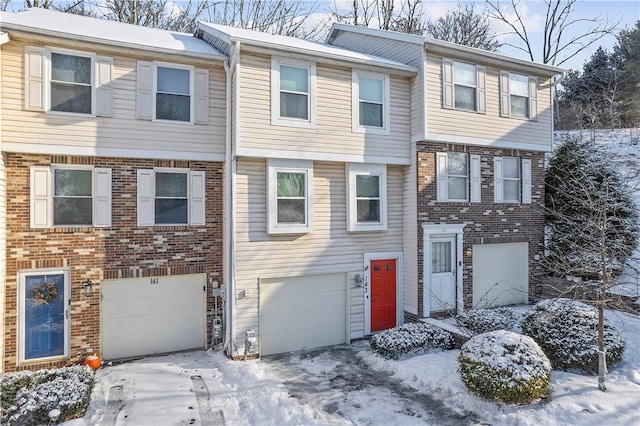 view of property with a garage