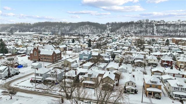 view of snowy aerial view