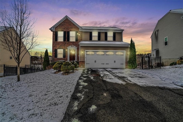 front facade featuring a garage