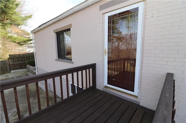 view of wooden deck