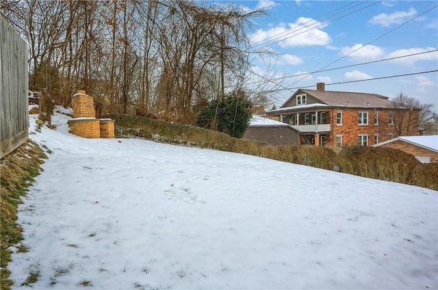 view of snowy yard