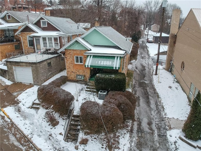 view of snowy aerial view