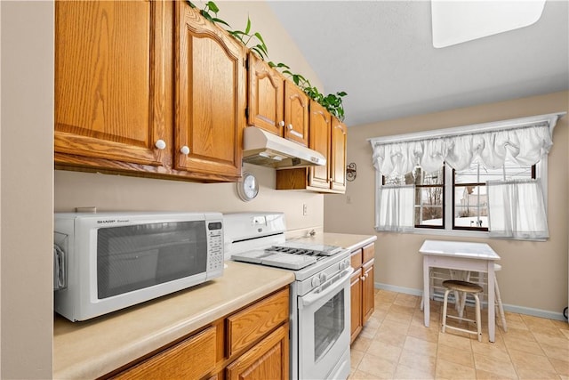 kitchen featuring white appliances