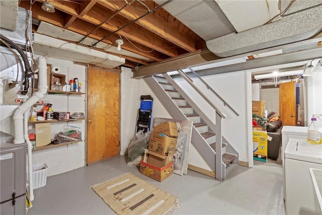 view of basement