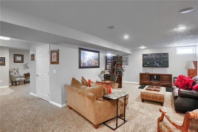 view of carpeted living room