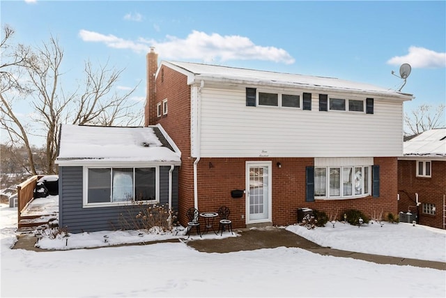 view of front of home with central AC