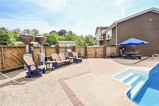 view of pool with a patio