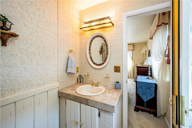 bathroom with vanity