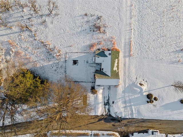 view of snowy aerial view