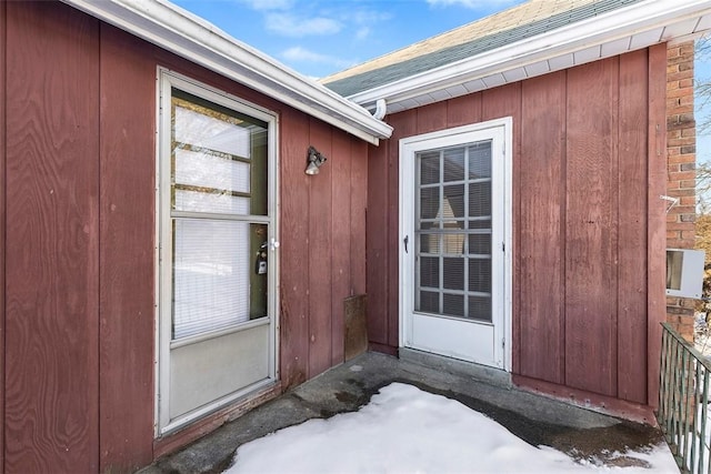 view of doorway to property