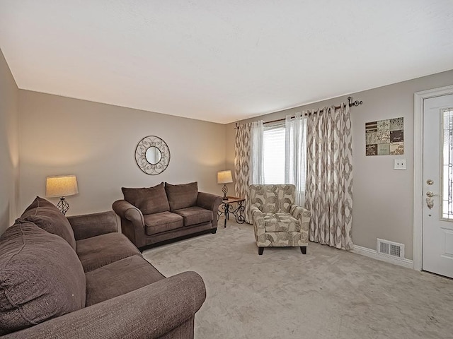 view of carpeted living room