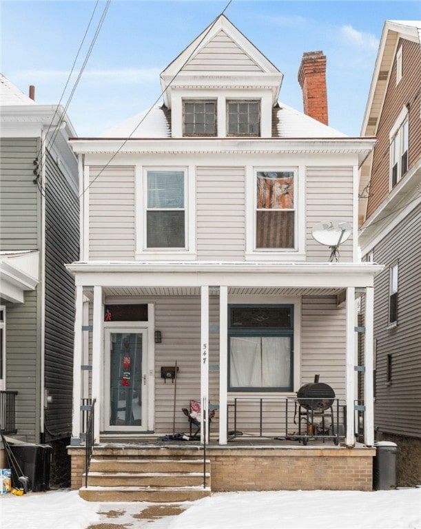 view of front of house with a porch