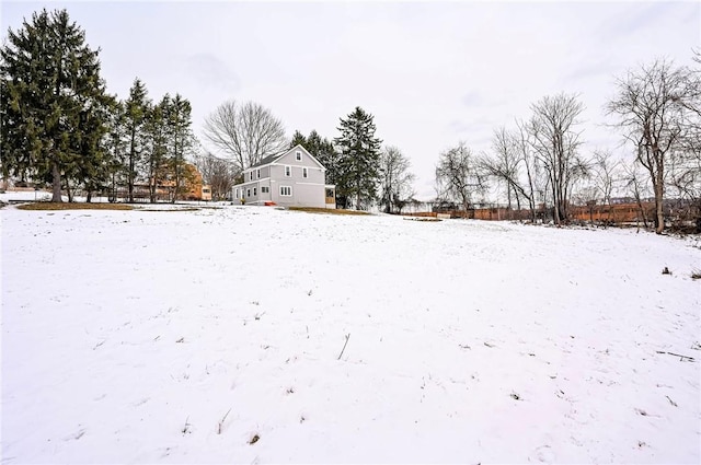 view of snowy yard