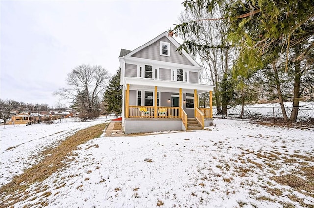 view of front of house with a porch