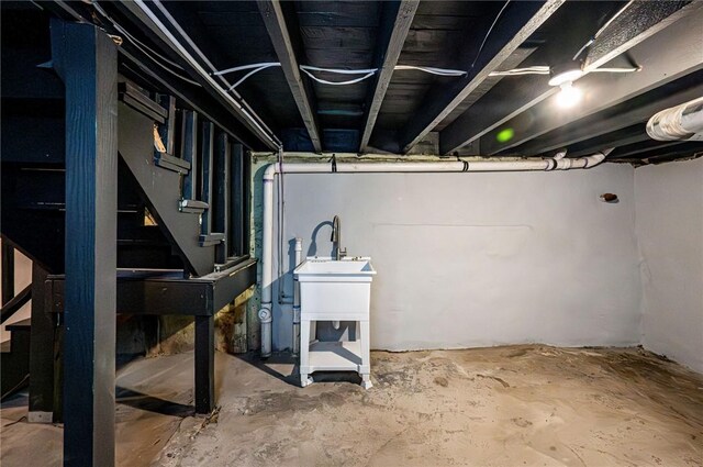 view of basement