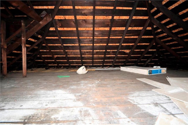 view of attic