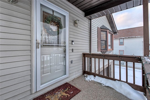 view of doorway to property