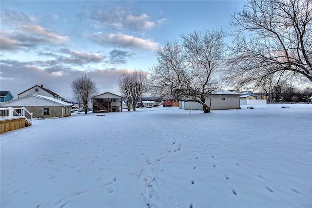 view of snowy yard