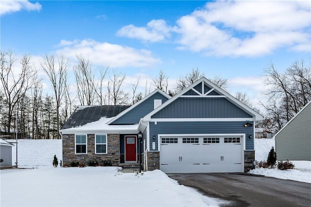 craftsman-style house with a garage